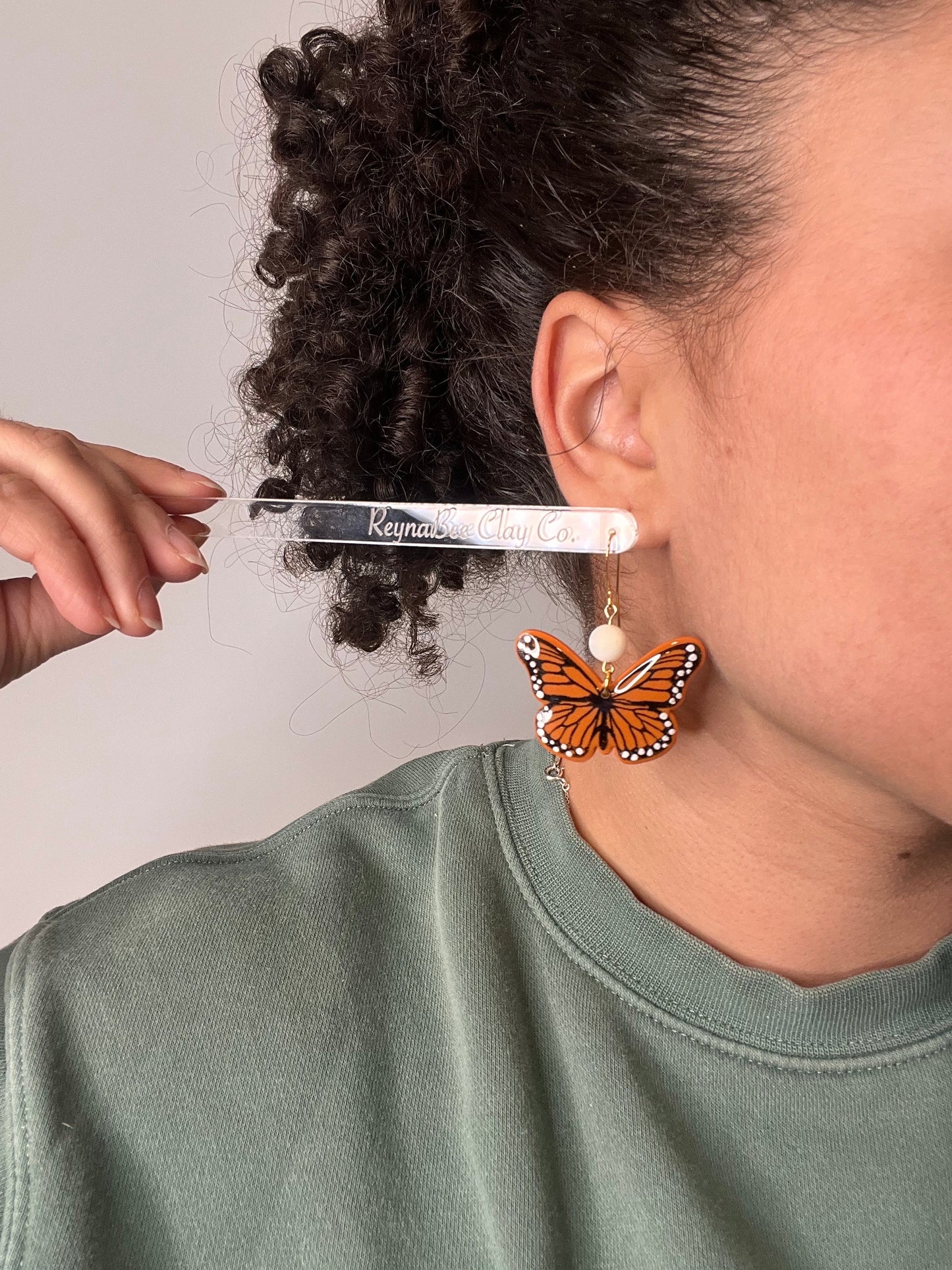 Handmade Blue Monarch Butterfly | Bold Statement Earrings - ReynaBee