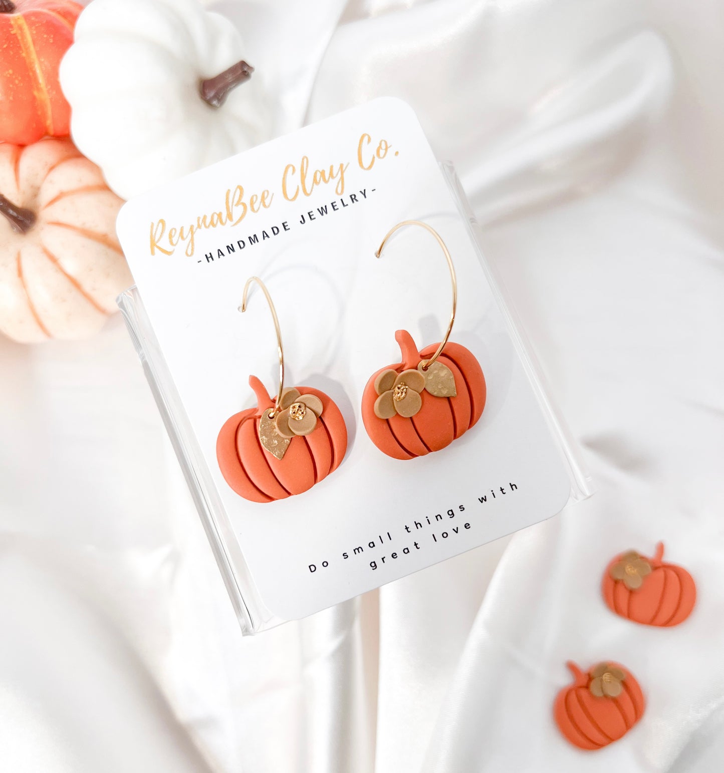 Pumpkin Floral Hoops
