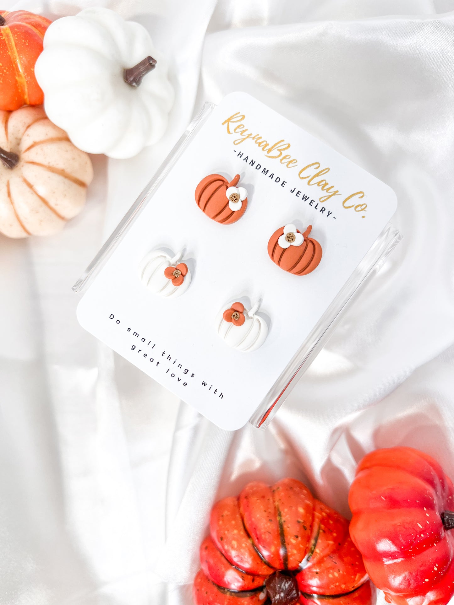 Pumpkin Floral Stud Pack