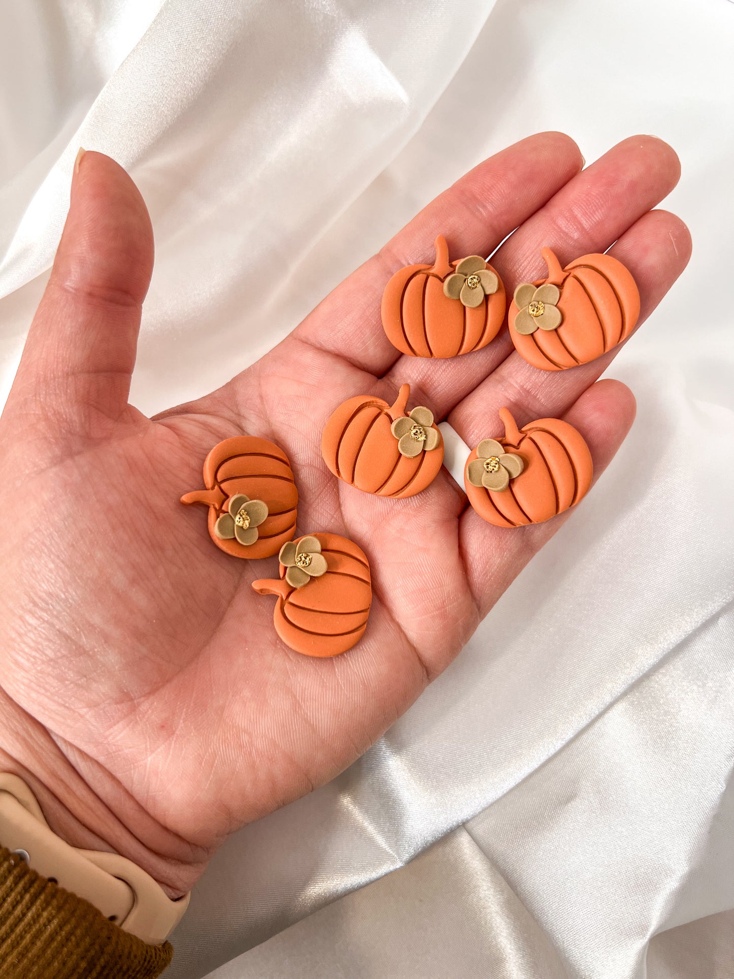 Pumpkin Floral Hoops